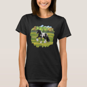 Black Pinto Piebald Sinti und Roma Vanner Entwurf  T-Shirt
