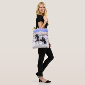 Black Pinto Piebald Sinti und Roma Vanner Entwurf  Tasche (Am Model)
