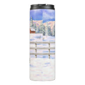 Black Pinto Piebald Sinti und Roma Vanner Entwurf Thermosbecher (Rückseite)