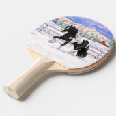 Black Pinto Piebald Sinti und Roma Vanner Entwurf  Tischtennis Schläger (Vorderseite)