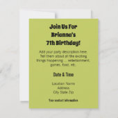 Black Pinto Piebald Sinti und Roma Vanner Pferdewe Einladung (Rückseite)