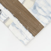 Black Pinto Quarter Pferde Paint Pferde im Schnee Fleecedecke (Ecke)