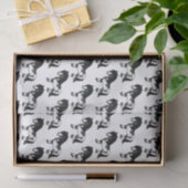 Black Pinto Shetland Pony Cartoon Pony Pattern Seidenpapier (Geschenk)