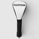 BLACK Piping Custom Golf Driver Headcover Blank (Vorderseite)