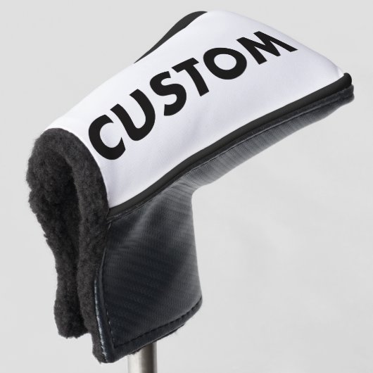 BLACK Piping Custom Golf Putter Headcover Blank (3/4 Vorderseite)