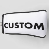 BLACK Piping Custom Golf Putter Headcover Blank (Vorderseite)