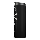 Black Pirate Skull Crossbones Drink Tumbler Men Thermosbecher (Nach rechts gedreht)