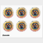 Black Pitbull Solar Eclipse 2024 Sticker (Blatt)