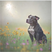 Black Pitbull Vinyl Stickers Aufkleber (Vorderseite)