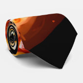 Black Pizza Cut Slice Neck Tie Krawatte (Gerollt)