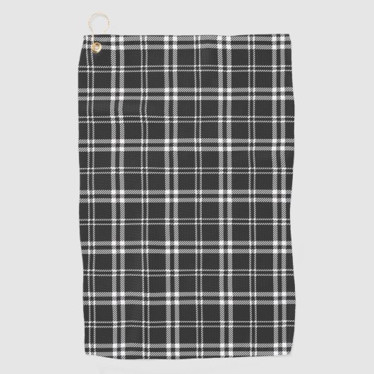 Black Plaid Golfhandtuch (Vorderseite)