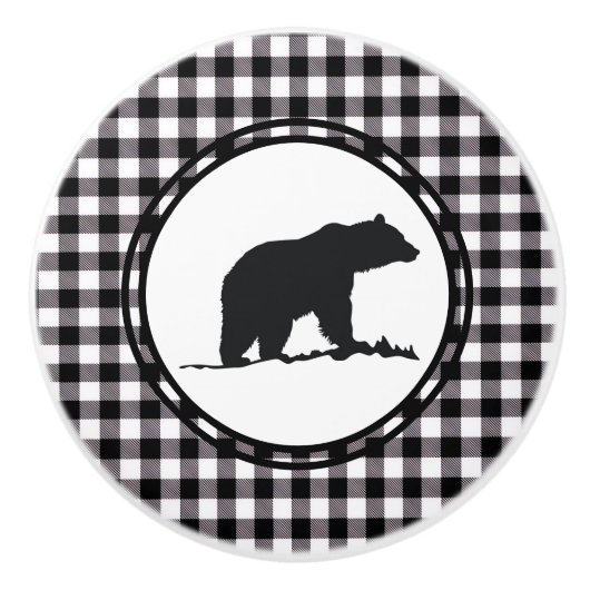 Black Plaid Keramikknauf (Vorderseite)