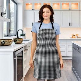 Black Plaid Pattern Schürze