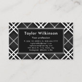 Black Plaid Visitenkarte (Rückseite)