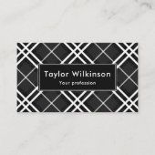 Black Plaid Visitenkarte (Vorderseite)