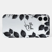 Black Plant Leaves iPhone 16 case Hülle (Rückseite (Horizontal))