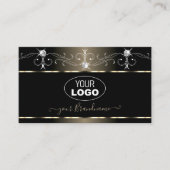Black Platinum Squiggles Sparkle Juwelen mit Logo Visitenkarte (Vorderseite)