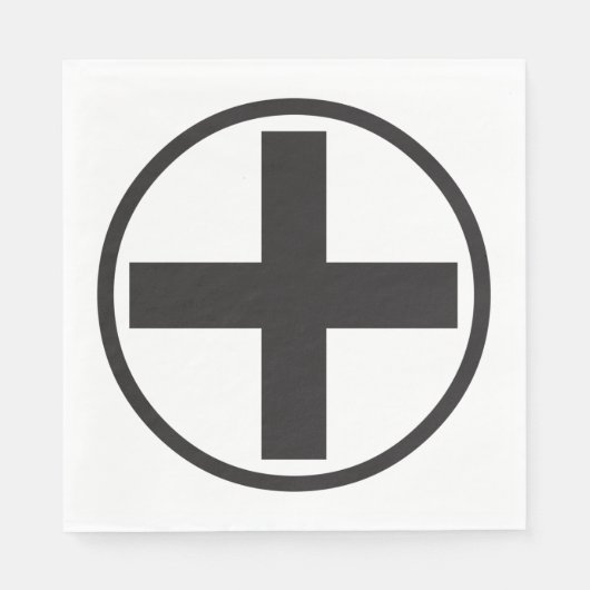 Black Plus Schilder Napkins Serviette (Vorderseite)