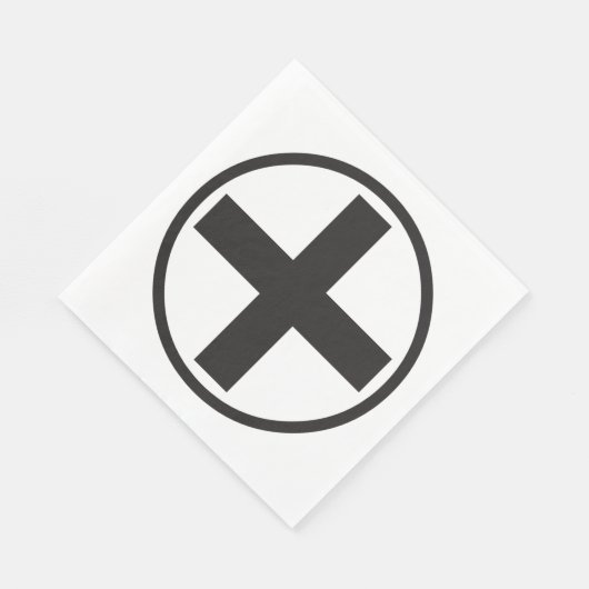 Black Plus Schilder Napkins Serviette (Ecke)