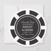 Black Poker Chip Wedding Save the Date (Vorderseite)