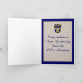 Black Police Academy Graduation Card Karte (Innenseite)