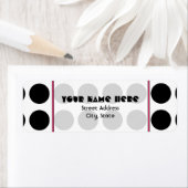 Black Polka Dot Address Label (Insitu)