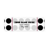 Black Polka Dot Address Label (Vorne)