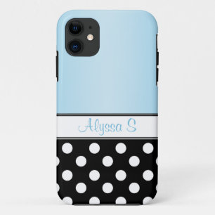 Black Polka Dot Blue iPhone 5 Fall Case-Mate iPhone Hülle