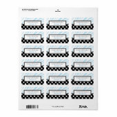Black Polka Dot Blue Zebra Print Baking Labels Adressaufkleber (Vorne)