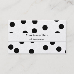 Black Polka Dot Business Card Visitenkarte