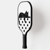 Black polka dot cat Pickleball Paddle (Links)