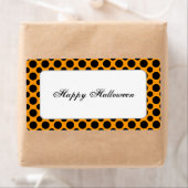 Black Polka Dot Custom Halloween Label (Insitu)