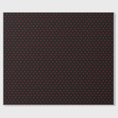 Black Polka Dot Geschenkpapier (Flach)