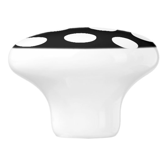 Black Polka Dot Keramik Knobs Keramikknauf (Seitenansicht)