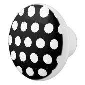Black Polka Dot Keramik Knobs Keramikknauf (Rechts)