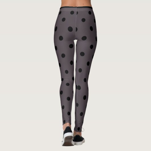 Black Polka Dot Leggings (Rückseite)