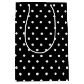 Black Polka Dot Mittlere Geschenktüte (Vorderseite)
