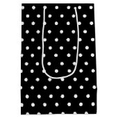 Black Polka Dot Mittlere Geschenktüte (Rückseite)