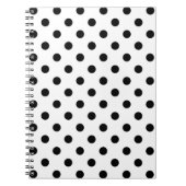 Black Polka Dot Pattern Notizblock (Vorderseite)