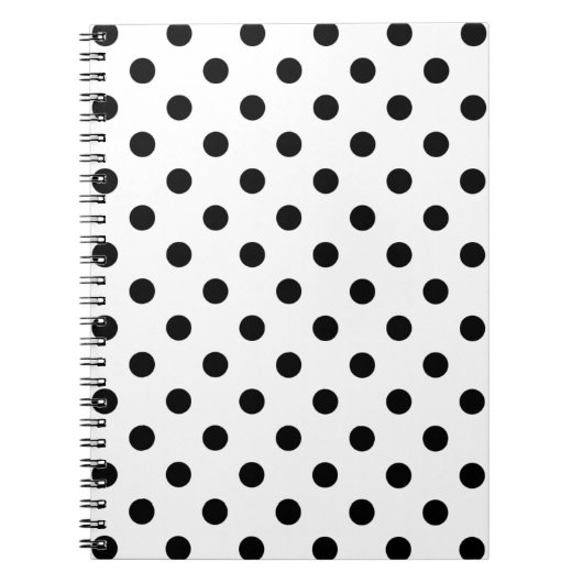 Black Polka Dot Pattern Notizblock (Vorderseite)