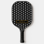 Black Polka Dot Pickleball Paddle (Vorderseite)