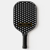 Black Polka Dot Pickleball Paddle (Rückseite)