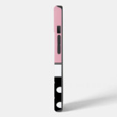 Black Polka Dot Pink Case-Mate iPhone Hülle (Rückseite / Links)