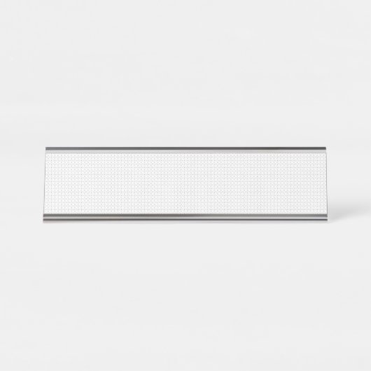 Black Polka Dot Seamless Pattern | Tiny Dots Schreibtischnamensplakette (Vorderseite )