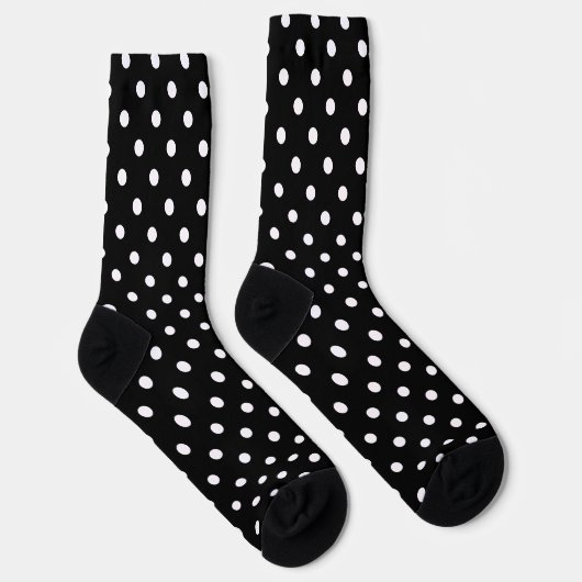 Black Polka Dot Socken (Rechts)