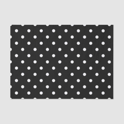 BLACK POLKA DOT Tissue Paper Seidenpapier (Vorderseite)