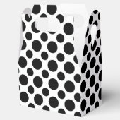 Black Polka Dots auf weißer Geschenkboxen Geschenkschachtel (Geöffnet)