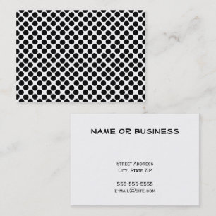 Black Polka Dots Business Card Visitenkarte