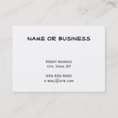 Black Polka Dots Business Card Visitenkarte (Rückseite)