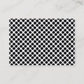 Black Polka Dots Business Card Visitenkarte (Vorderseite)